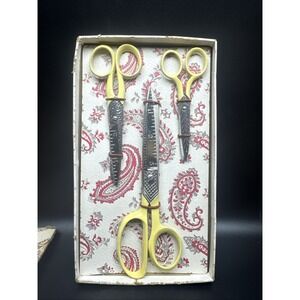 Yellow Canary Sawimg Shears Size 7 /5/4" Sewing Scissors USA In Original Box VTG